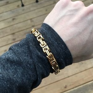 Gold 8mm Byzantine Bracelet